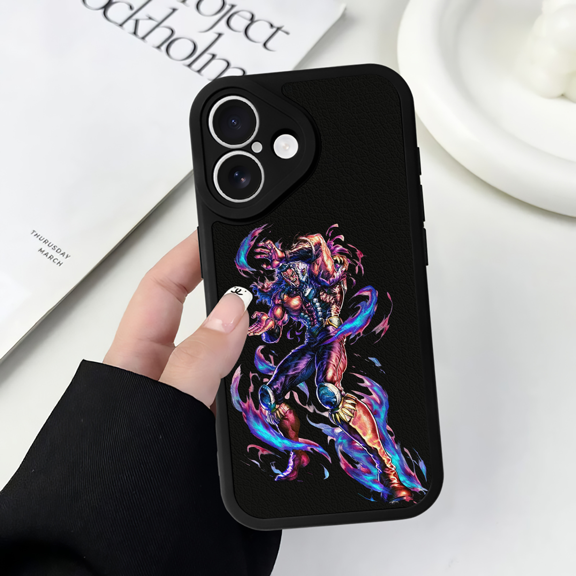 （画像用） 北斗の拳 Fist of the North Star 【iPhone 16シリーズ対応】シリコンスマホケース（レザー調） 材質：シリコン